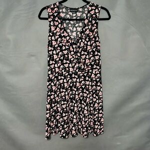 Black with flowers Fortune + Ivy mini dress